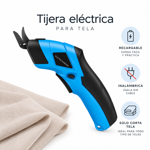 Cortadora Tijera Eléctrica Para Tela y Otros